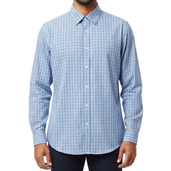 Duchamp Other - Duchamp London Blue Plaid Long Sleeve Men's Shirt Size XL 43 17